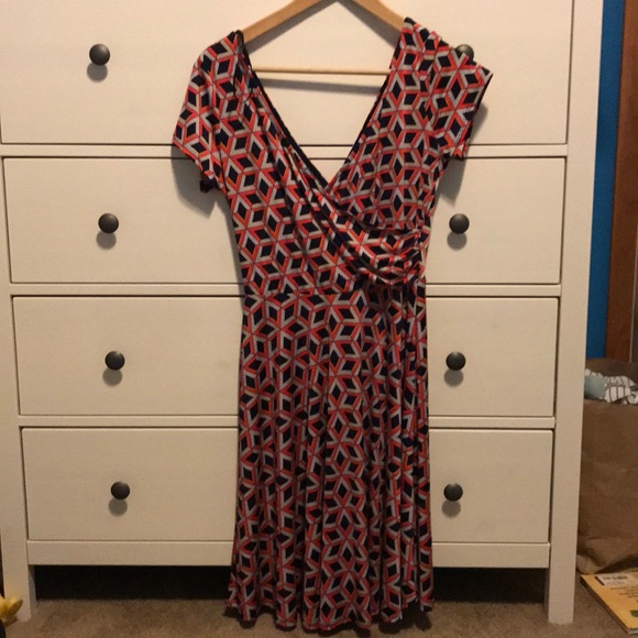 kaileigh charlotte faux wrap knit dress